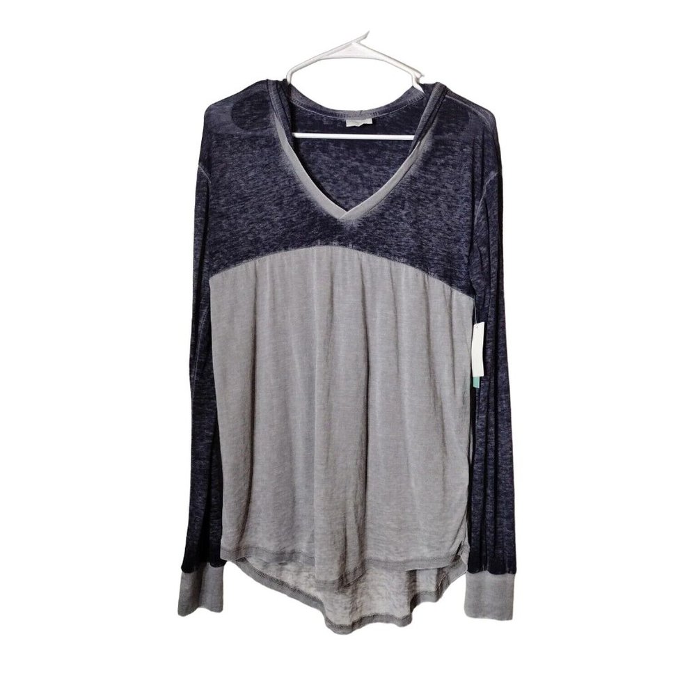 Abound Top Womens Medium Hooded Long Sleeve Thumb Holes Burn Out